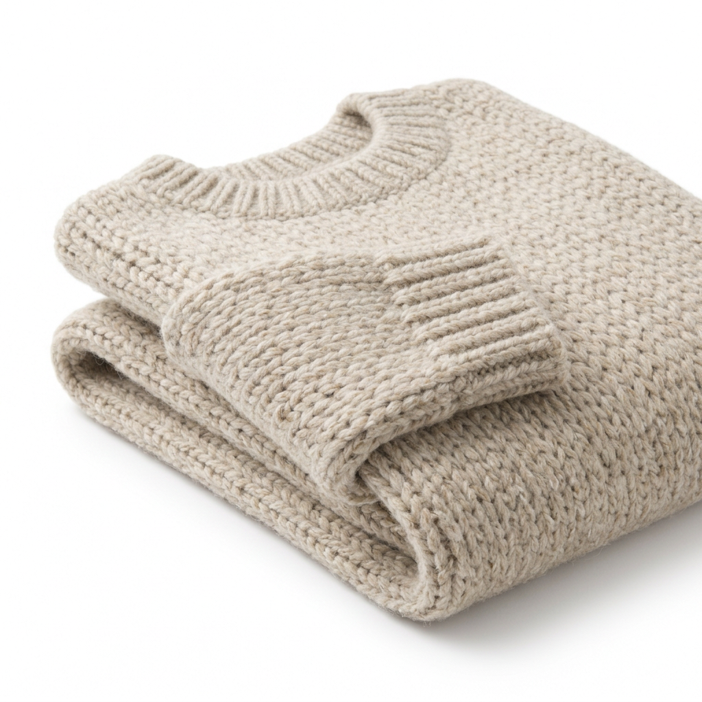 Wool Knit Sweater - Side Angle